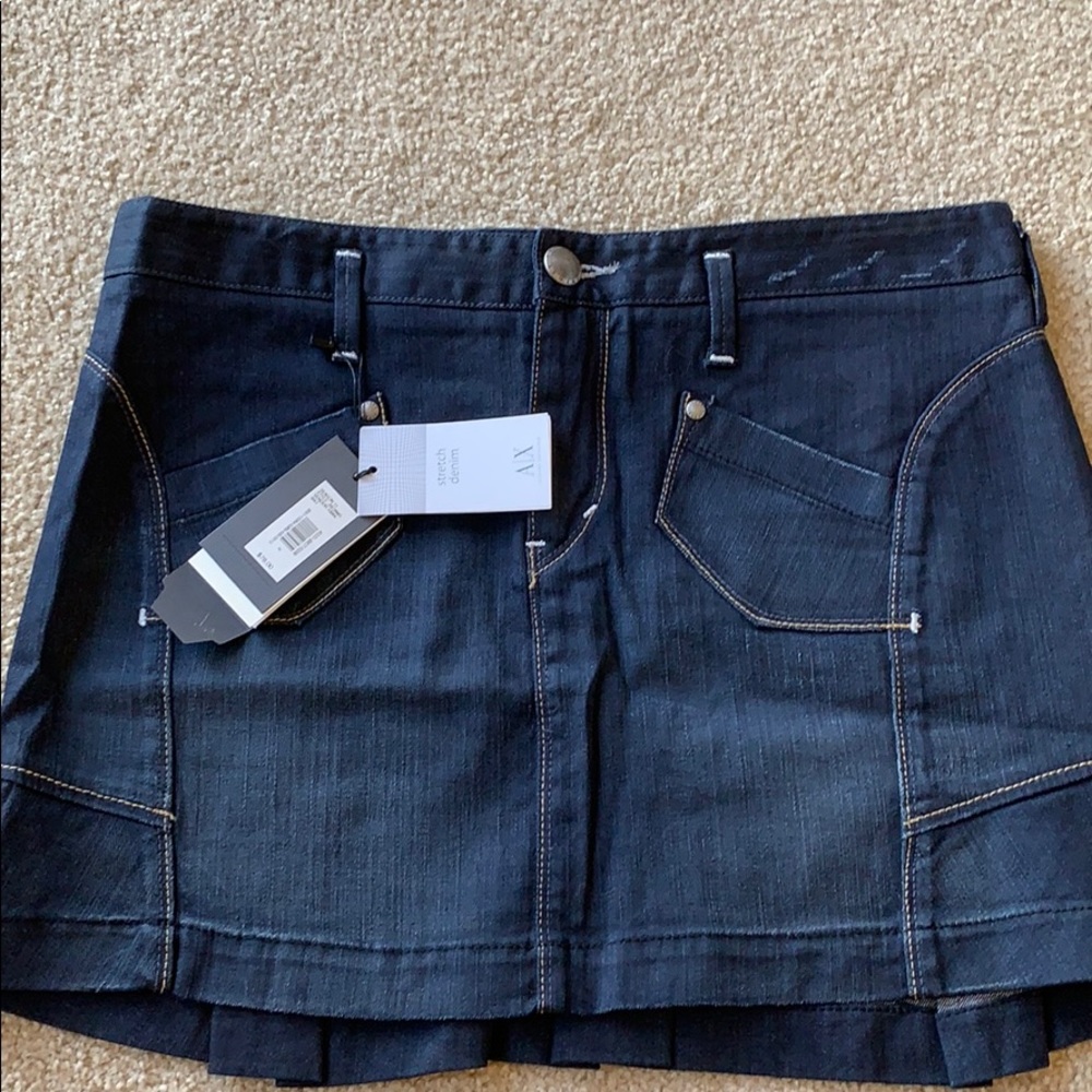 Armani Exchange denim mini skirt